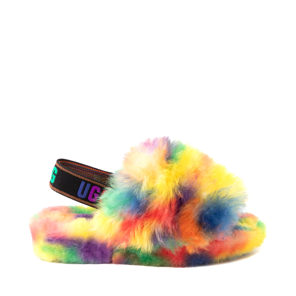 UGG® All-Gender Pride Fluff Yeah Slide Sandal - Rainbow