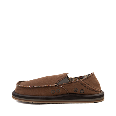 Alternate view of Mens Sanuk Vagabond Hemp Slip On Casual Shoe - Brown