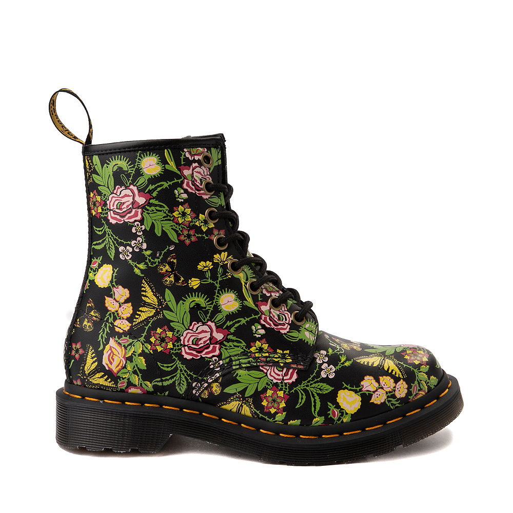 Womens Dr. Martens 1460 8-Eye Boot - Black / Floral Bloom