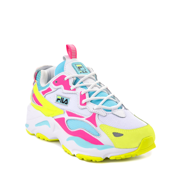 alternate view Fila Ray Tracer Apex Athletic Shoe - Little Kid - White / Pink / YellowALT5