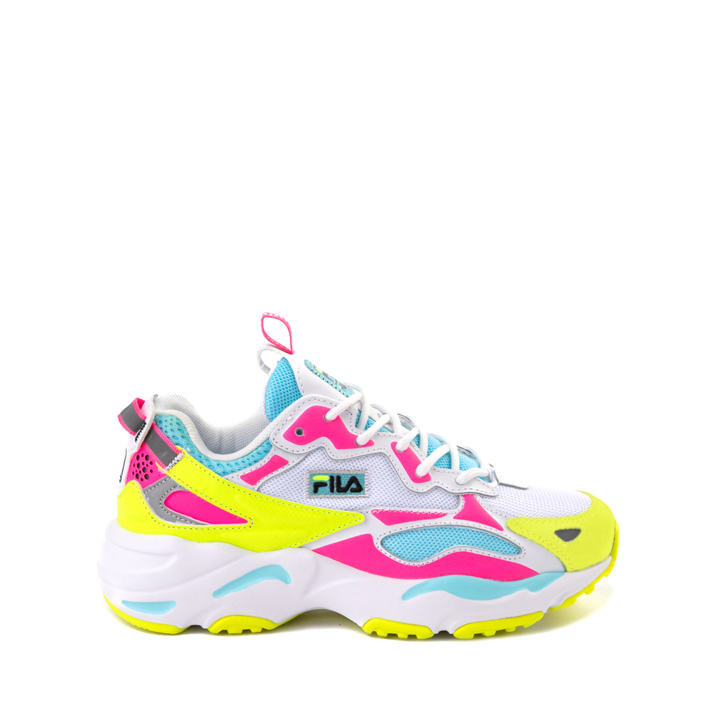 Fila Ray Tracer Athletic Shoe - Little Kid - Apex White / Pink / Yellow