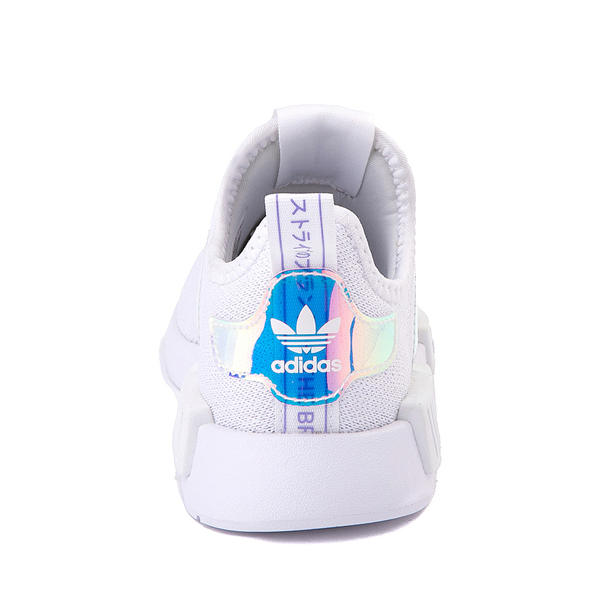 alternate view adidas NMD 360 Slip On Athletic Shoe - Little Kid - White / LenticularALT4