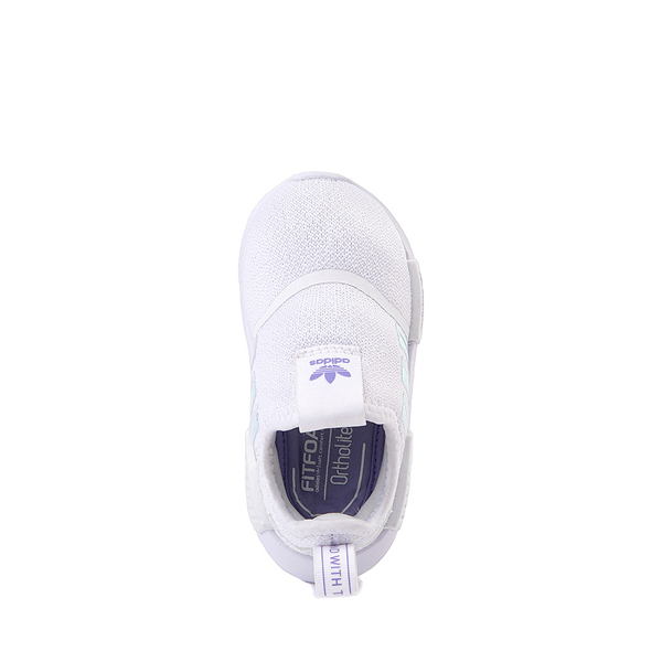 alternate view adidas NMD 360 Slip On Athletic Shoe - Baby / Toddler - Cloud White / LenticularALT2