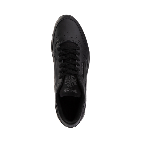 alternate view Mens Reebok Classic Leather Clip Athletic Shoe - Black MonochromeALT2
