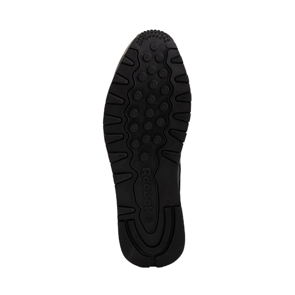 alternate view Mens Reebok Classic Leather Clip Athletic Shoe - Black MonochromeALT3