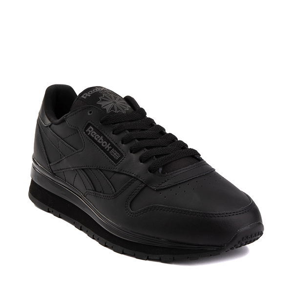 Mens Reebok Classic Leather Clip Athletic Shoe - Black Monochrome |