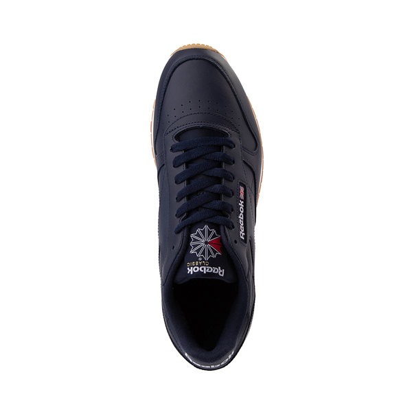 alternate view Mens Reebok Classic Leather Athletic Shoe - Navy / GumALT2