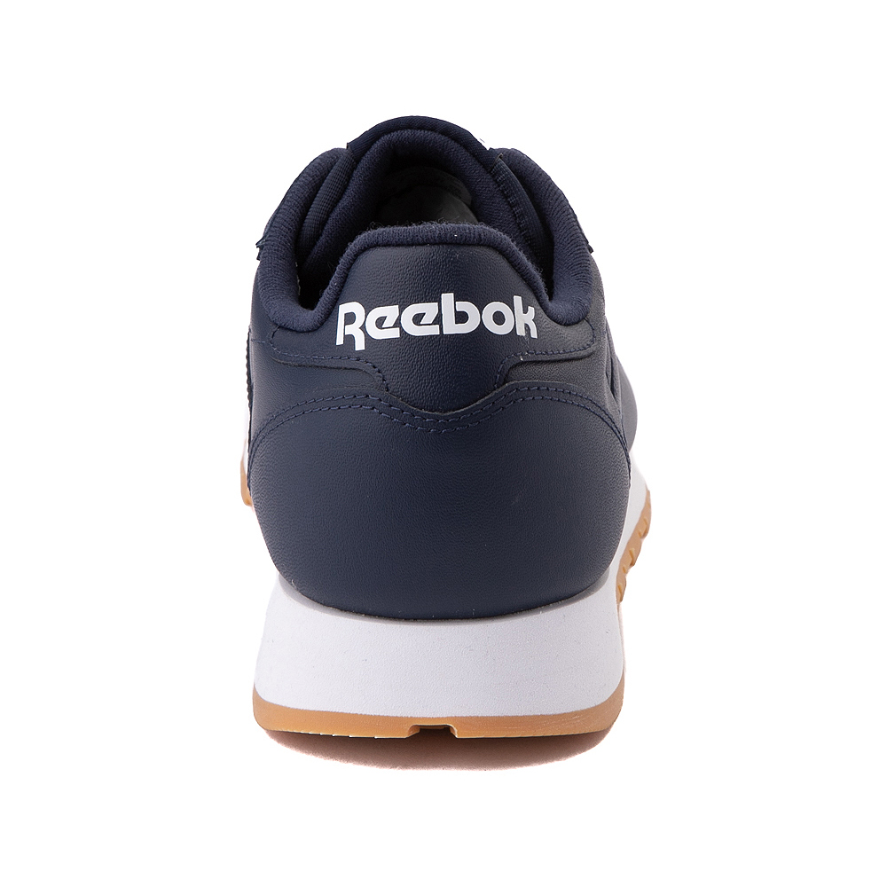 Mens Reebok Classic Leather Athletic Shoe - Navy / Gum | Journeys