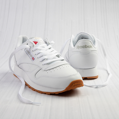 Konvention madras broderi Womens Reebok Classic Leather Athletic Shoe - White / Gum | Journeys
