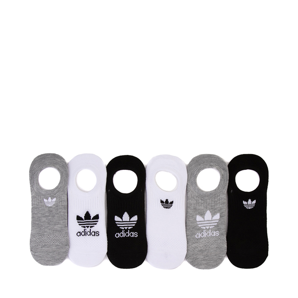 Main view of Womens adidas Trefoil Liners 6 Pack - Black / White / Gray