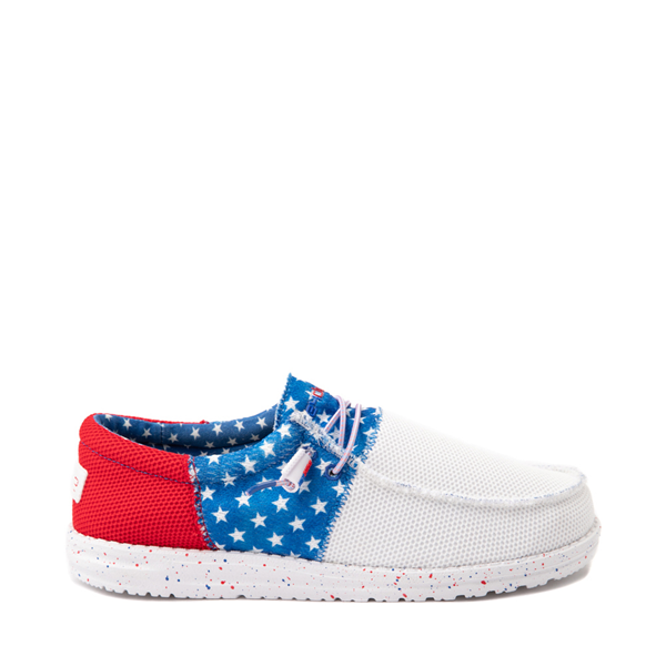 Main view of Mens Hey Dude Wally Sox Casual Shoe - Stars And Stripes