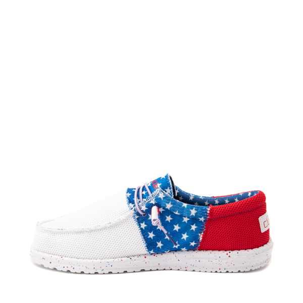 alternate view Mens Hey Dude Wally Sox Casual Shoe - Stars And StripesALT1