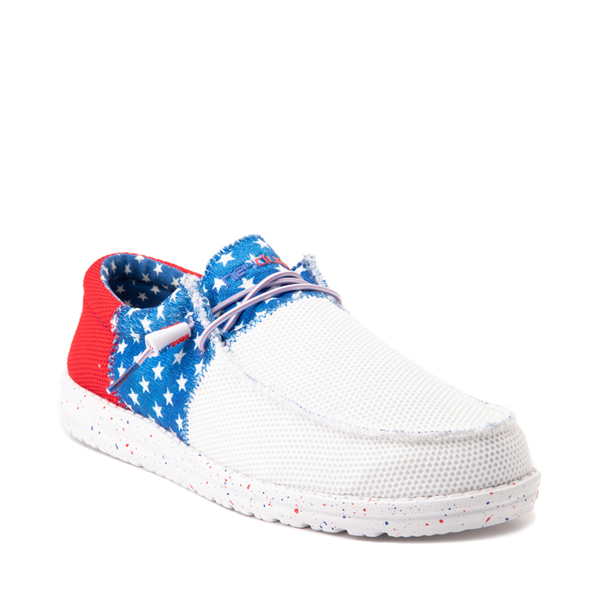 alternate view Mens Hey Dude Wally Sox Casual Shoe - Stars And StripesALT5