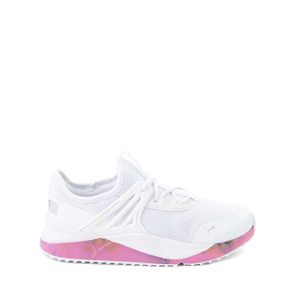 PUMA Pacer Future Bleached Athletic Shoe - Little Kid / Big Kid - White / Ultra Magenta