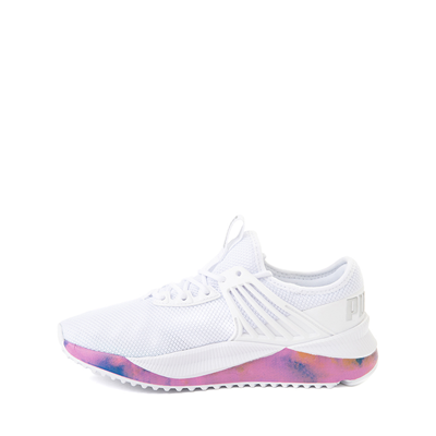 Alternate view of PUMA Pacer Future Bleached Athletic Shoe - Big Kid - White / Ultra Magenta