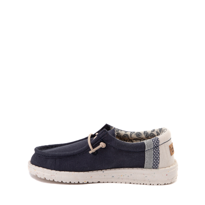 Alternate view of Hey Dude Wally Casual Shoe - Little Kid / Big Kid - Navy / Natural
