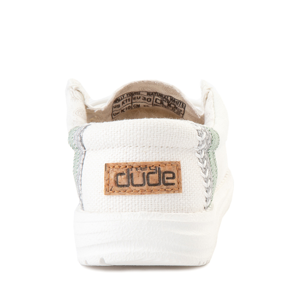 alternate view Hey Dude Wally Casual Shoe - Toddler / Little Kid - Natural WhiteALT4