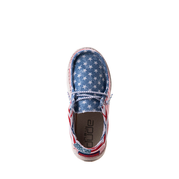 alternate view Hey Dude Wally Casual Shoe - Toddler / Little Kid - Stars and StripesALT2