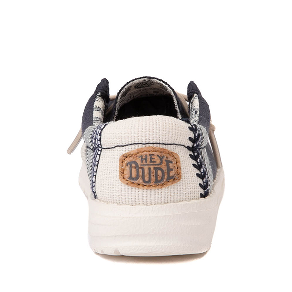 alternate view Hey Dude Wally Casual Shoe - Toddler / Little Kid - Navy / NaturalALT4