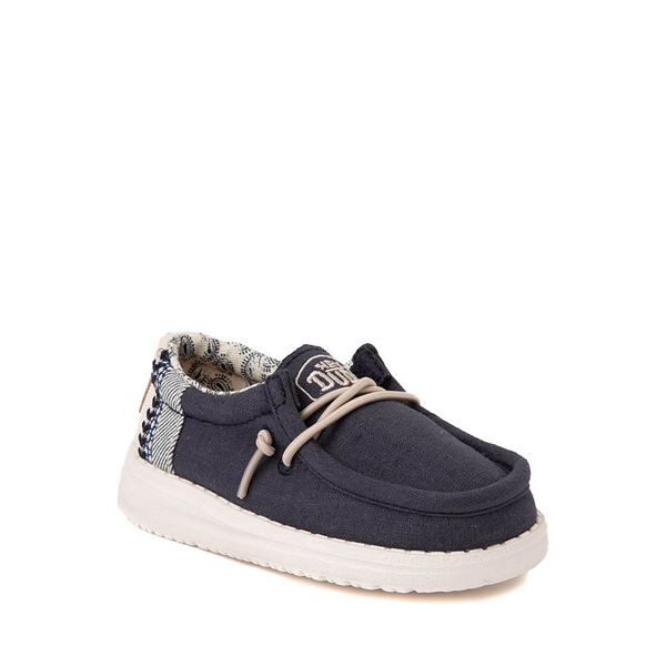 alternate view Hey Dude Wally Casual Shoe - Toddler / Little Kid - Navy / NaturalALT5