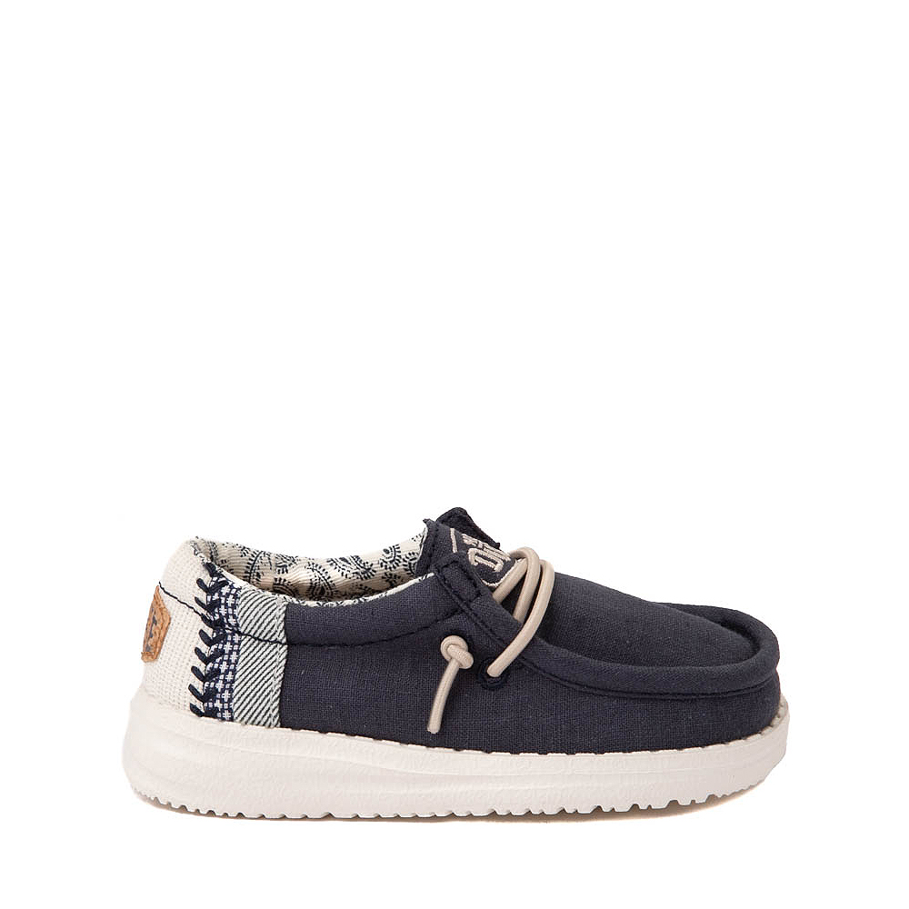 Hey Dude Wally Casual Shoe - Toddler / Little Kid - Navy / Natural