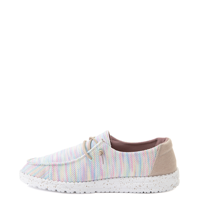 Alternate view of Womens Hey Dude Wendy Sox Slip On Casual Shoe - Aurora White / Pastel Multicolor