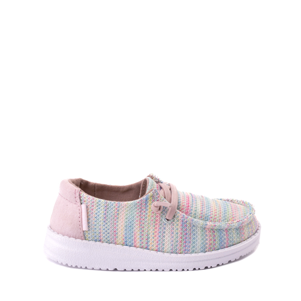 Main view of Hey Dude Wendy Sox Slip On Casual Shoe - Toddler / Little Kid - Aurora White / Pastel Multicolor
