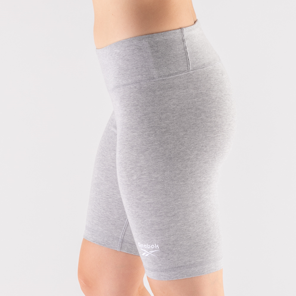 alternate view Womens Reebok Identity Fitted Shorts - Heather GrayALT1
