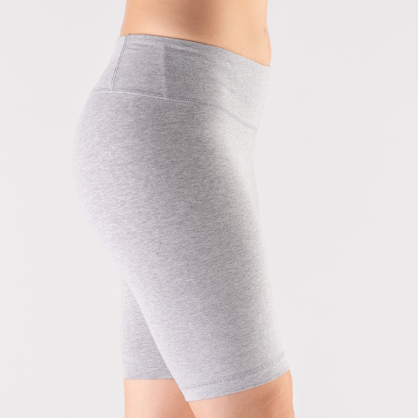 alternate view Womens Reebok Identity Fitted Shorts - Heather GrayALT5C