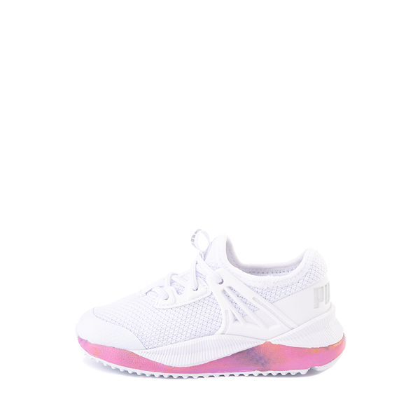 alternate view PUMA Pacer Future Bleached Athletic Shoe - Baby / Toddler - White / Ultra MagentaALT1