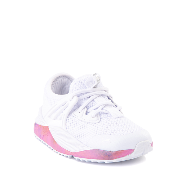alternate view PUMA Pacer Future Bleached Athletic Shoe - Baby / Toddler - White / Ultra MagentaALT5