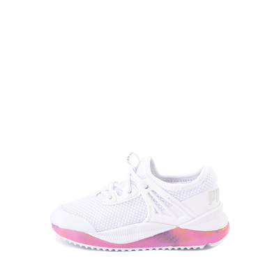 Alternate view of PUMA Pacer Future Bleached Athletic Shoe - Baby / Toddler - White / Ultra Magenta