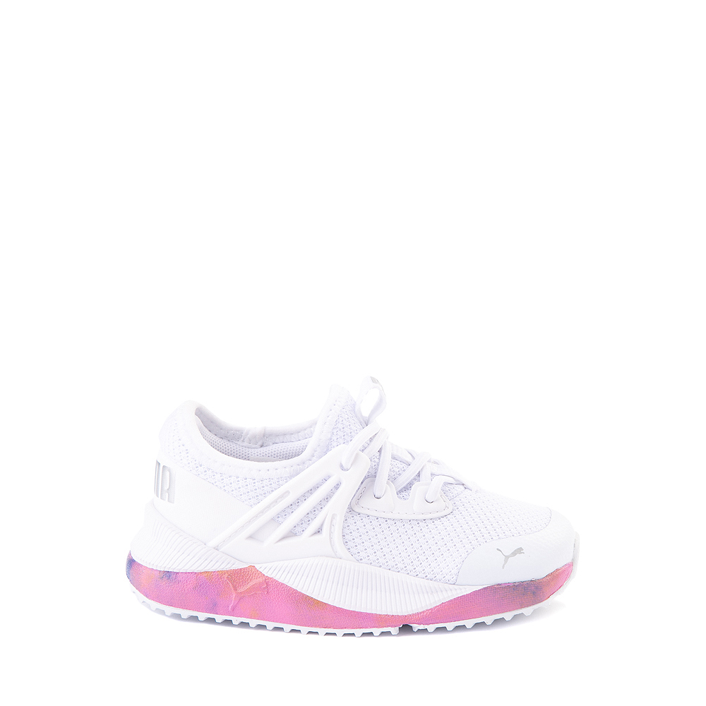 PUMA Pacer Future Bleached Athletic Shoe - Baby / Toddler - White / Ultra Magenta