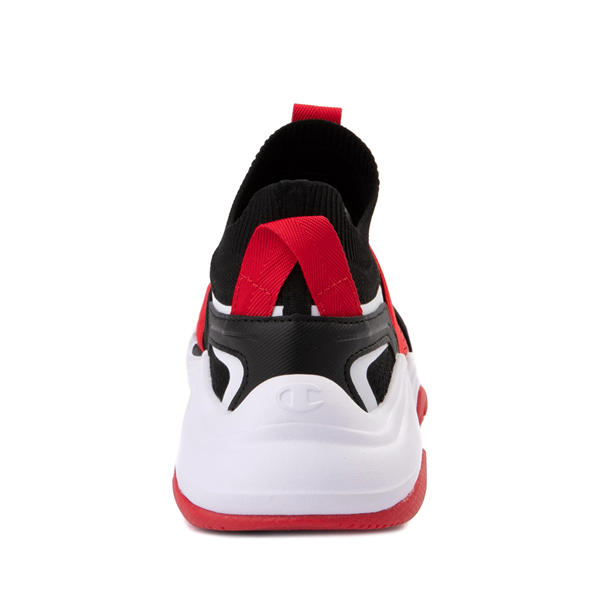 alternate view Champion Hyper Cross Low Athletic Shoe - Big Kid - Black / RedALT4