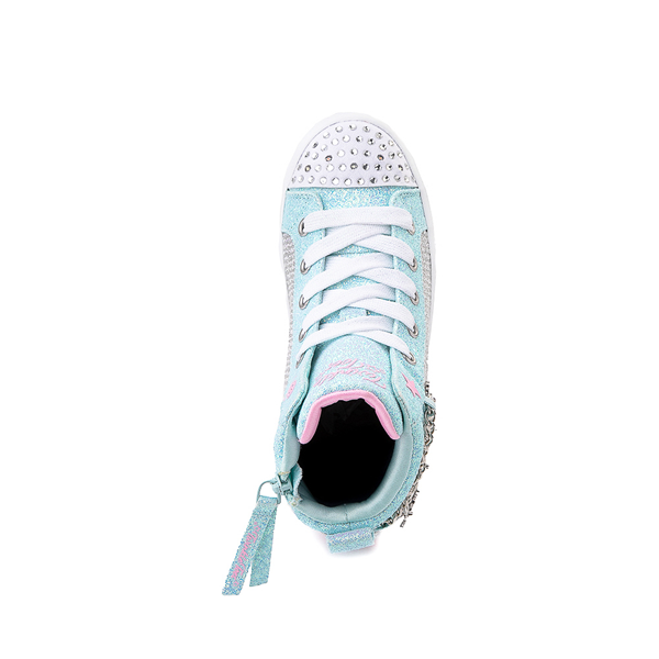 alternate view Skechers Twinkle Toes Twi-Lites Twinkle Charms Sneaker - Little Kid - Light Blue / SilverALT2
