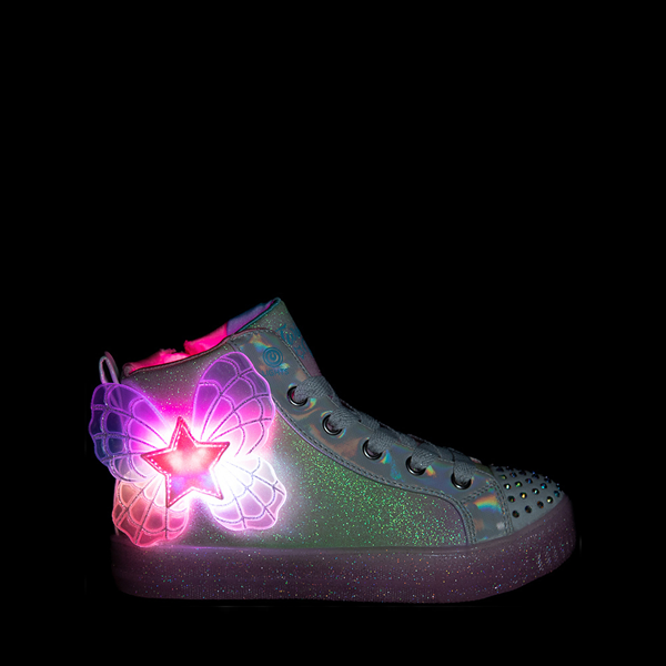 alternate view Skechers Twinkle Toes Shuffle Brights Star Dazzler Sneaker - Little Kid - Pastel MulticolorALT1