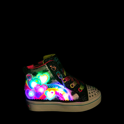 Alternate view of Skechers Twinkle Toes Twi-Lites Rainbow Burst Sneaker - Toddler - Black