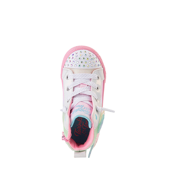 alternate view Skechers Twinkle Toes Shuffle Lites Star Dazzler Sneaker - Toddler - Pastel MulticolorALT2