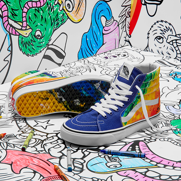 alternate view Vans x Crayola Sk8-Hi Mash Up Melt Skate Shoe - MulticolorALT1B