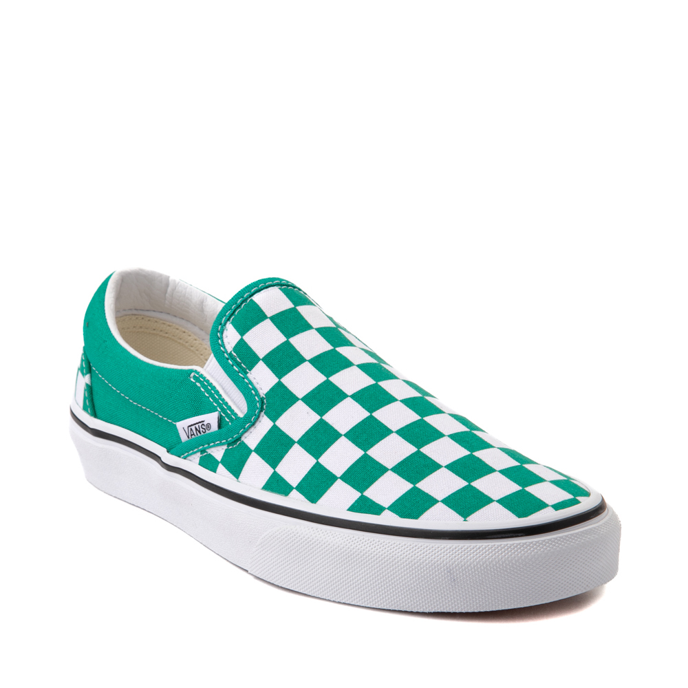 Vans Slip-On Checkerboard Skate Shoe - Pepper Green | Journeys