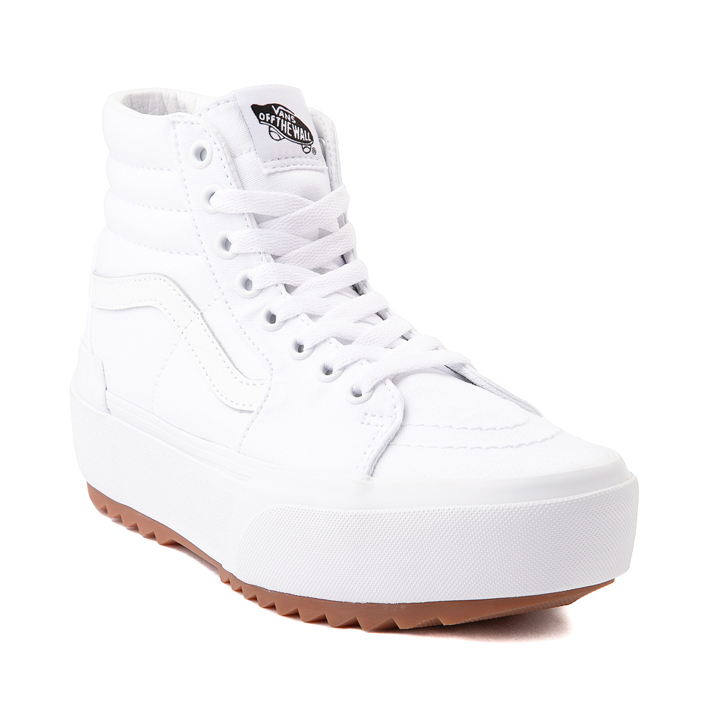 Vans Sk8 Hi Stacked Skate Shoe - White Monochrome سماعات ايفون
