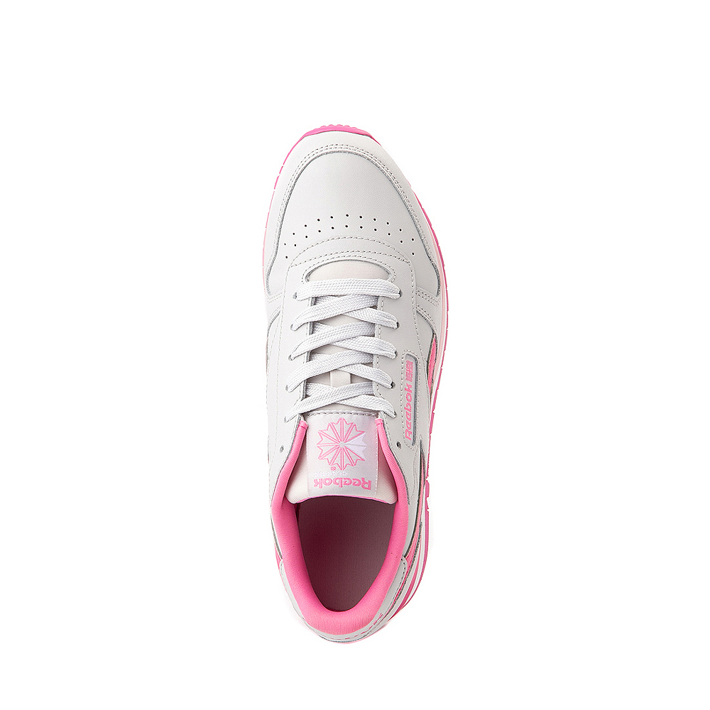 Reebok Classic Leather Clip Athletic Shoe - Big Kid - Gray / Pink ...