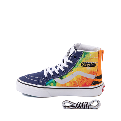 Alternate view of Vans x Crayola Sk8 Hi Zip Mash Up Melt Skate Shoe - Little Kid - Multicolor