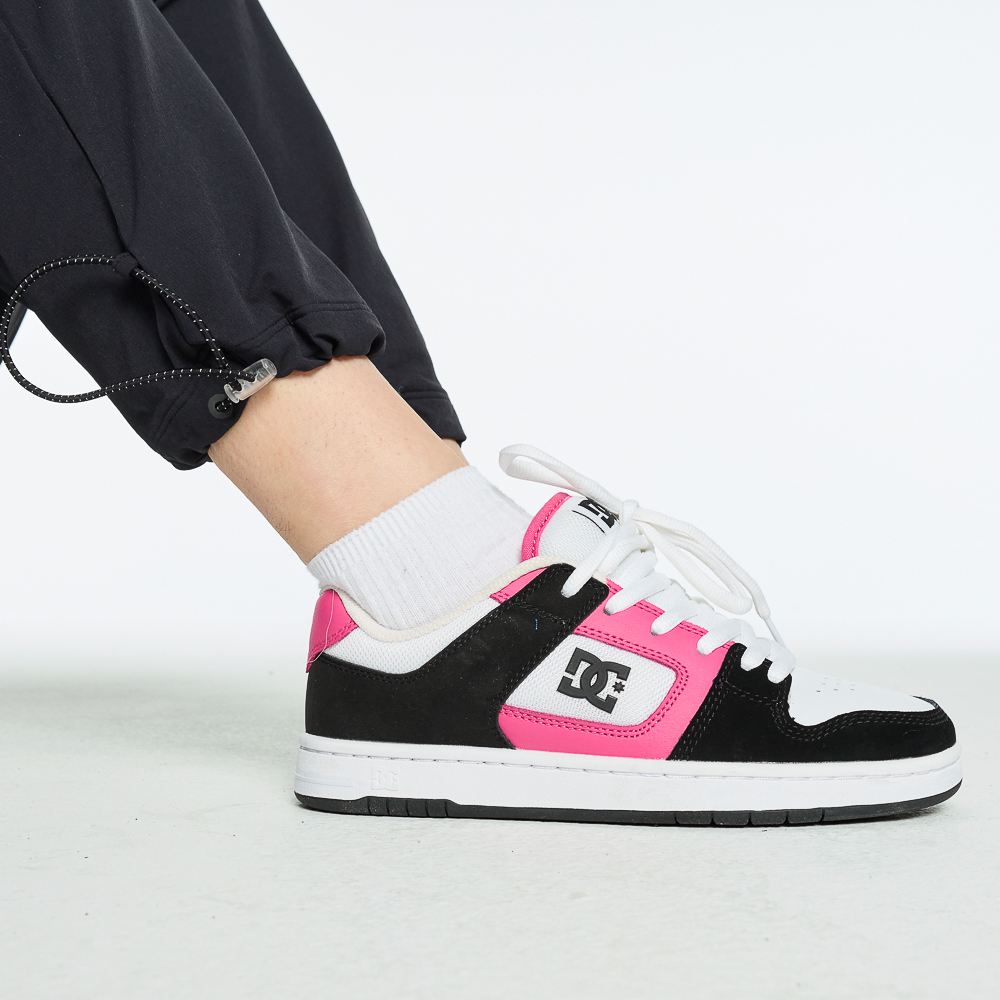 Womens DC Manteca 4 Skate Shoe - Black / White / Pink