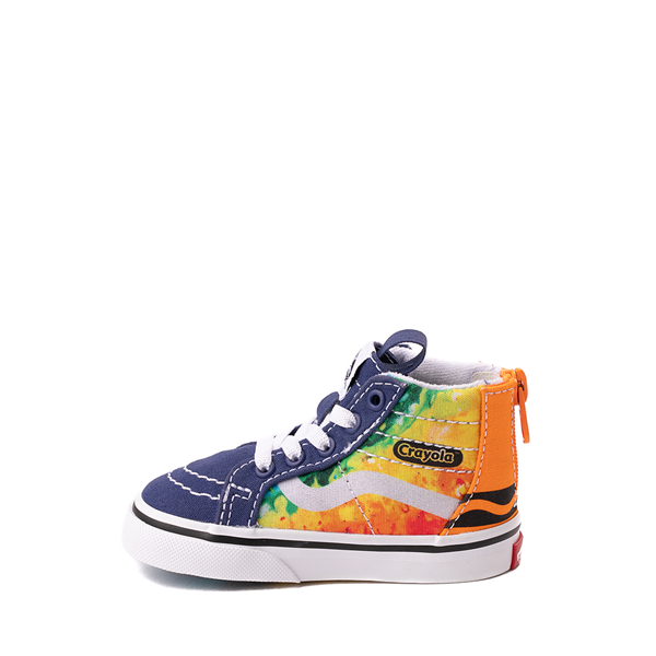 alternate view Vans x Crayola Sk8-Hi Zip Mash Up Melt Skate Shoe - Baby / Toddler - MulticolorALT1