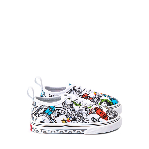 Main view of Vans x Crayola Authentic DIY Sketch Your Way Skate Shoe - Baby / Toddler - White