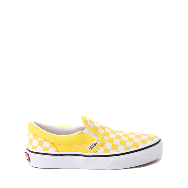 Main view of Vans Slip On Checkerboard Skate Shoe - Little Kid - Blazing Yellow