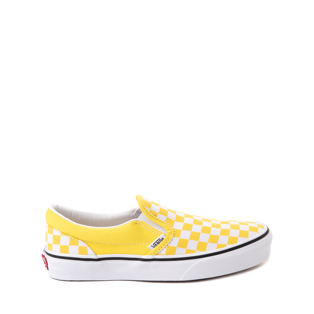 Vans Slip On Checkerboard Skate Shoe - Big Kid - Blazing Yellow