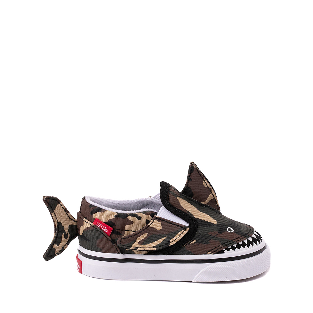 Vans Slip-On V Shark Skate Shoe - Baby / Toddler - Camo