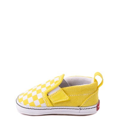 Alternate view of Vans Slip On V Checkerboard Skate Shoe - Baby - Blazing Yellow